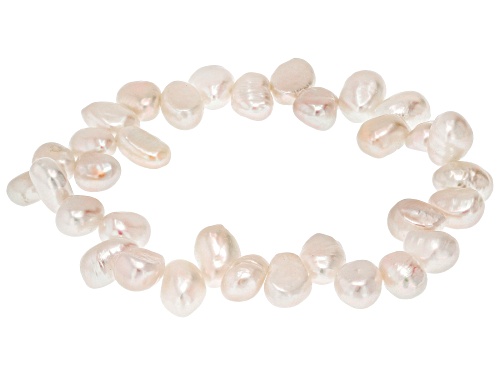 7mm Peach Cultured Freshwater Pearl Stretch Bracelet