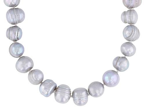 9mm Platinum Cultured Freshwater Pearl 80 Inch Endless Strand Necklace - Size 80