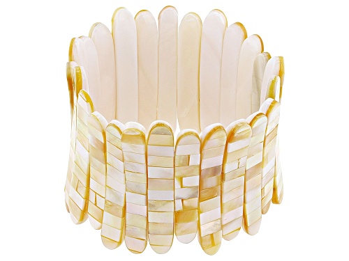 Golden South Sea Mother-Of-Pearl Stretch Bracelet