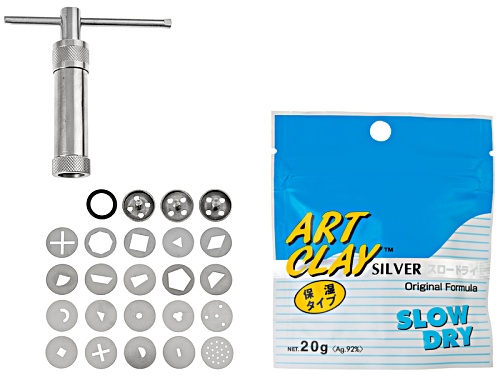 Extruder Kit 20g Slow Dry Clay Stainless Steel Extruder 10 Aluminum Discs 3 Adapters
