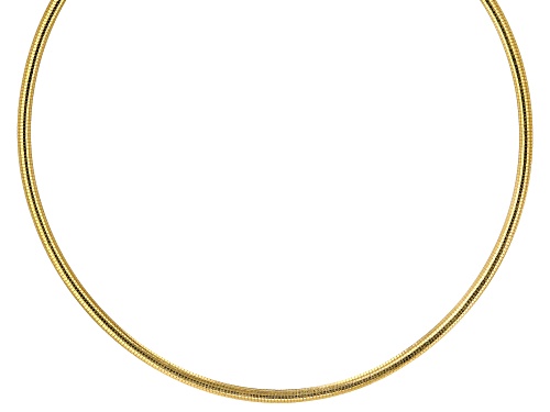 Photo of 14K Two-Tone 4MM Reversible Omega 18 Inch Necklace - Size 18