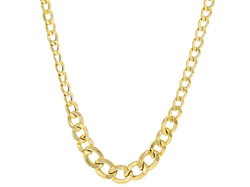 Photo of 10K Yellow Gold 5MM-3MM Graduated Curb Necklace - Size 20