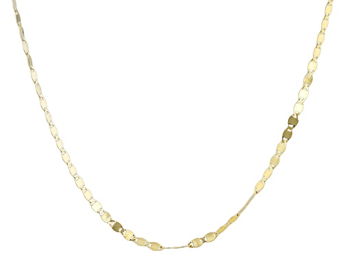 10K Yellow Gold Flat High Polish Valentino Chain - Size 18