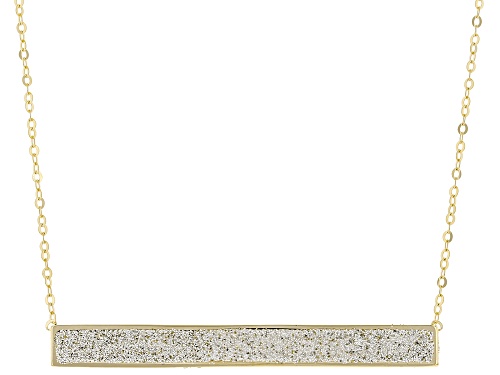 10K Yellow Gold Brilliamo™ Bar Necklace - Size 18
