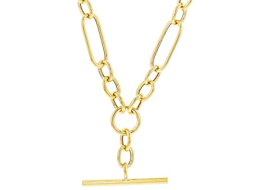 Photo of 10K Yellow Gold 6.5MM Bar Figaro Necklace - Size 18