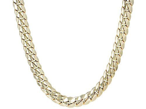 Photo of 14K Yellow Gold 7.5MM Mirror Curb 20 Inch Necklace - Size 20