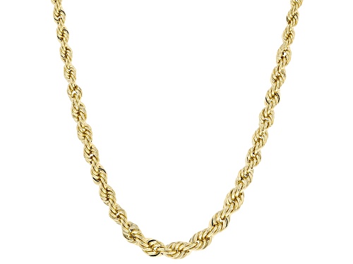 Photo of 10K Yellow Gold 3.8MM-2.1MM Graduated Rope 18 Inch Necklace - Size 18