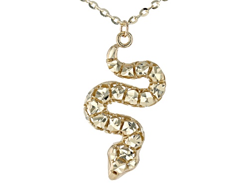 Photo of 10k Yellow Gold Snake Adjustable Necklace