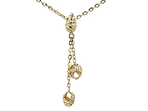 Photo of 10k Yellow Gold Fancy Bead Drop Necklace