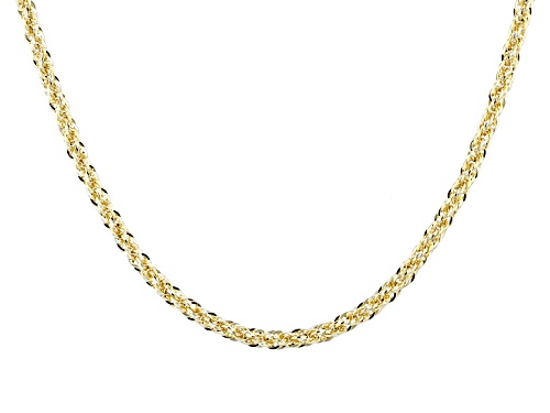 10K Yellow Gold 3mm Hollow Infinity 18 Inch Rope Chain