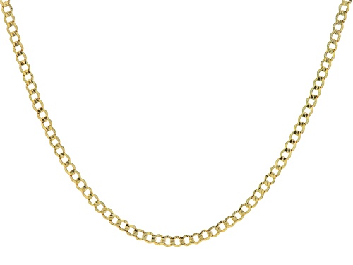 Photo of 10k Yellow Gold 4.5mm Hammered Curb Link 18" Chain - Size 18