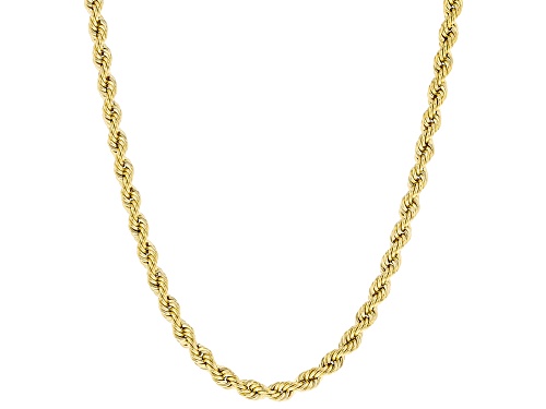 10K Yellow Gold 2.5MM Rope 20 Inch Chain - Size 20