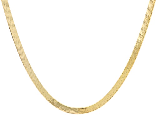 10k Yellow Gold 5mm Flex Herringbone Link 18 Inch Chain - Size 18
