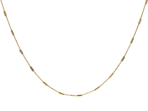 Photo of 10k Yellow Gold Polished Station 18 Inch Necklace - Size 18