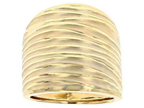 10k Yellow Gold Textured Band Ring - Size 6