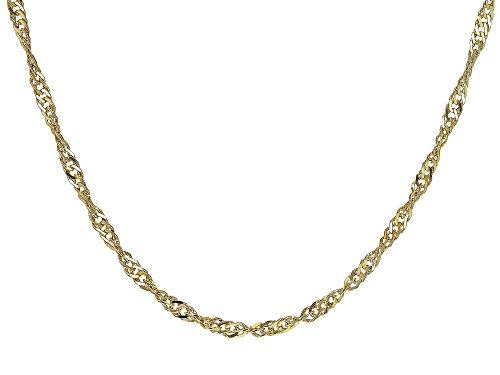 10K Yellow Gold 2.8MM Singapore Chain 20" Necklace - Size 20