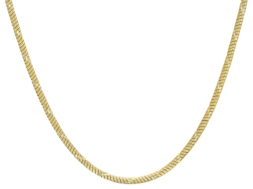 10k Yellow Gold Spiral Diamond-Cut Snake 20 Inch Chain - Size 20