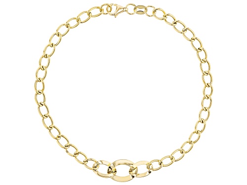 Splendido Oro™ 14k Yellow Gold Oval Link Graduated Center Bracelet - Size 7.5