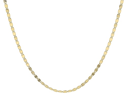 10K Yellow Gold Flat Mirror Valentino Chain - Size 20