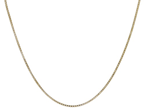 10k Yellow Gold & Rhodium Over 10k Yellow Gold Adjustable 22 Inch 1mm Round Box Chain - Size 22