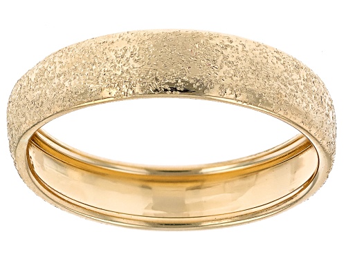 10k Yellow Gold 4.5mm Satin Textured Band Ring - Size 11