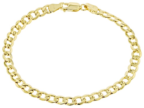 Oro Divino 14k Yellow Gold With a Sterling Silver Core 5mm Curb Link Bracelet - Size 7.25