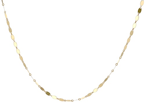 10k Yellow Gold 3mm Oval Disc 20 Inch Necklace - Size 20