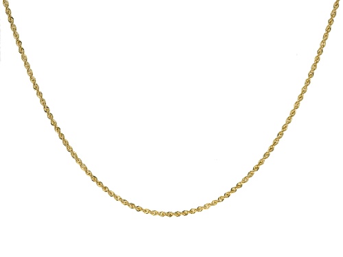 10k Yellow Gold Solid Rope 20 Inch Chain - Size 20