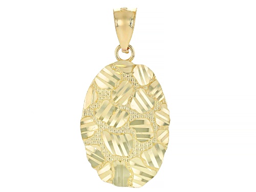 10k Yellow Gold Oval Nugget Pendant