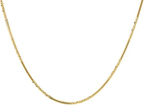 Splendido Italian Jewelry™ 10k Yellow Gold 1.24mm Solid Criss-Cross Station 16 Inch Chain - Size 16