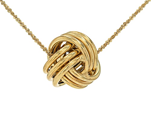 Splendido Italian Jewelry™ 10k Yellow Gold Love Knot 18 Inch Necklace - Size 18