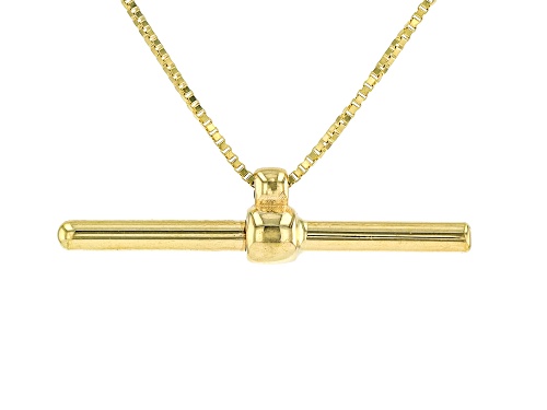 Stefano Oro® 14k Yellow Gold T-Bar Necklace - Size 20