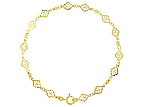 Stefano Oro 14k Yellow Gold Filigree Marquise Bracelet - Size 7.5