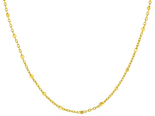 Splendido Italian Jewelry™ 10k Yellow Gold 1.5mm Square Bead Necklace - Size 20