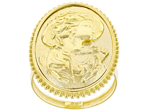 Splendido Italian Jewelry™ 10k Yellow Gold Dama Portrait Ring - Size 7