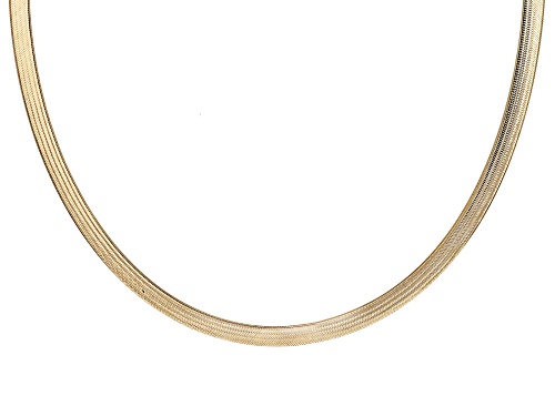 Splendido Italian Jewelry™ 10k Yellow Gold Greek Key Stretch Mesh Omega Necklace - Size 18