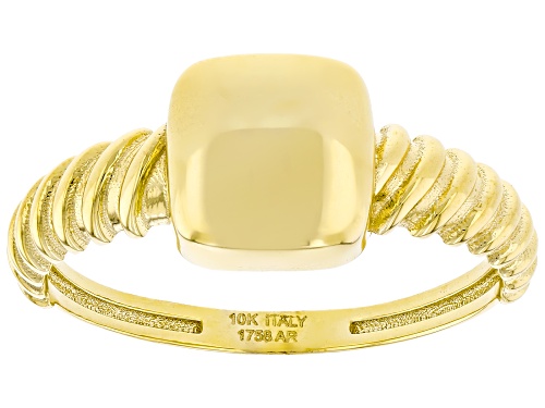 Splendido Italian Jewelry™ 10k Yellow Gold Squared Croissant Ring - Size 7
