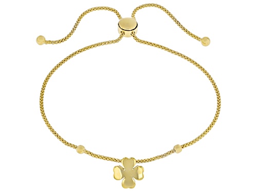 Splendido Italian Jewelry™ 10k Yellow Gold Clover Bolo Bracelet