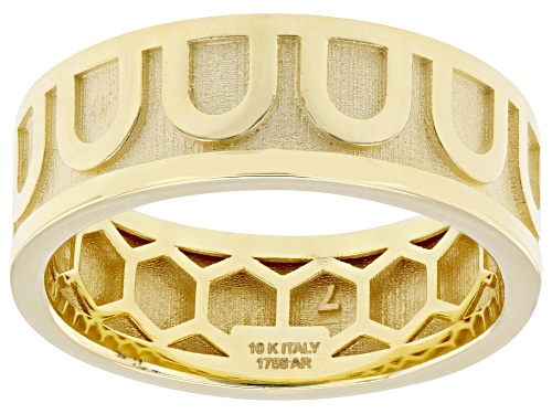 Splendido Italian Jewelry™ 10k Yellow Gold Coliseum Band Ring - Size 6