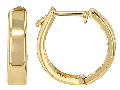 10k Yellow Gold 0.45" Huggie Hoop Earrings