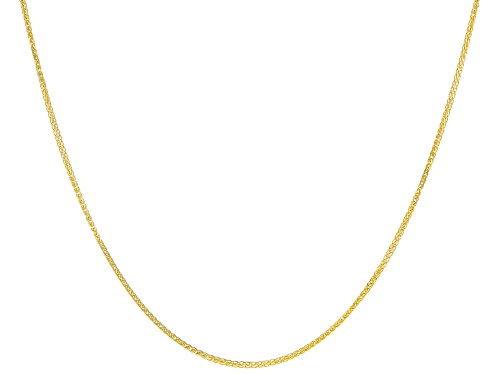 Photo of 10K Yellow Gold Diamond Cut 18" Wheat Chain Necklace - Size 18