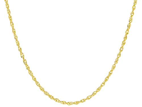 Photo of 10K Yellow Gold Diamond-Cut 1.7MM Singapore Chain - Size 18