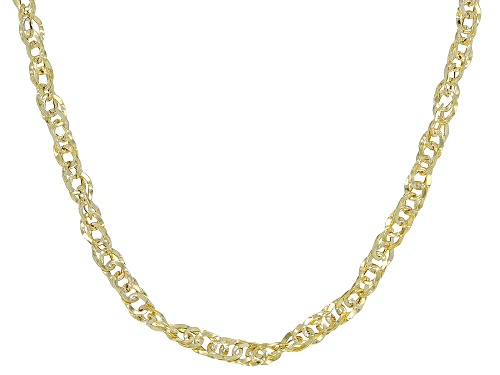 10K Yellow Gold Diamond-Cut 1.7MM Singapore Chain - Size 24