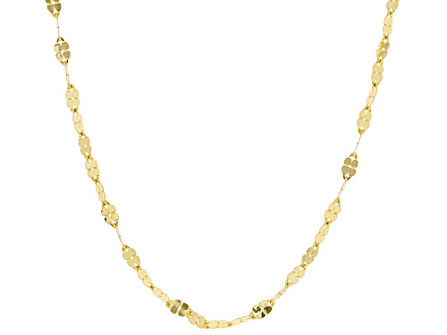10k Yellow Gold Clover Necklace 20 inch - Size 20