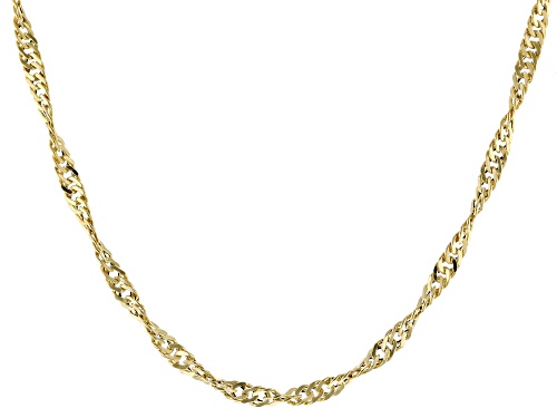 10K Yellow Gold 2.8MM Singapore Chain 24" Necklace - Size 24