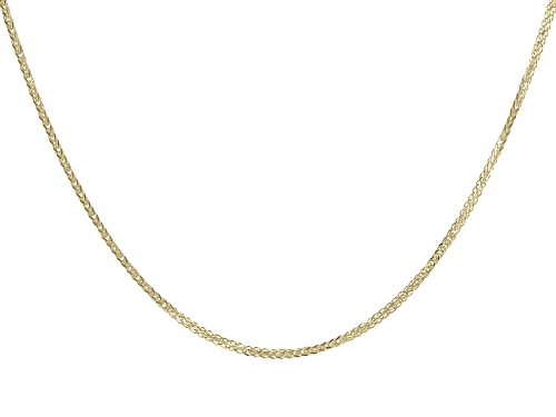 Photo of 10K Yellow Gold 0.77MM Diamond Cut 18" Wheat Chain Necklace - Size 18