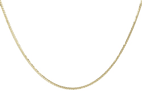Photo of 10K Yellow Gold 0.77MM Diamond Cut 20" Wheat Chain Necklace - Size 20