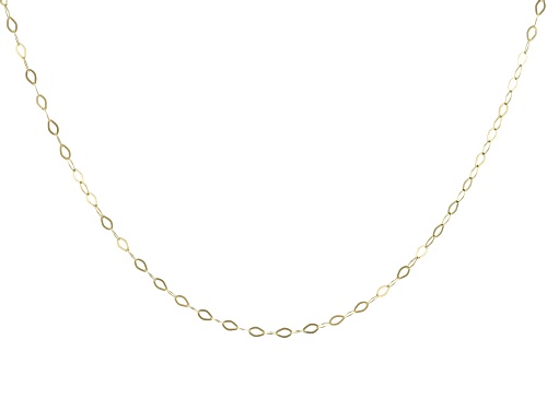 Photo of 14K Yellow Gold 1.30MM Faceted Square Rolo Chain 18" Necklace - Size 18