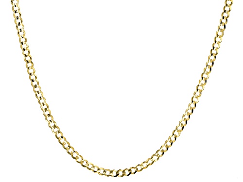 Photo of 10K Yellow Gold 2.4MM Curb Chain 18 Inch Necklace - Size 18