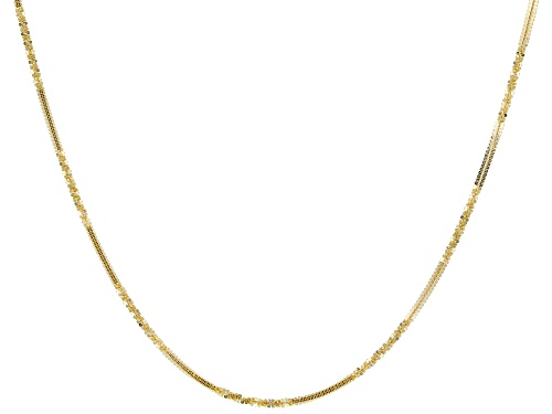 10K Yellow Gold 1.5MM Criss-Cross Alternated Chain 20 Inch Necklace ...